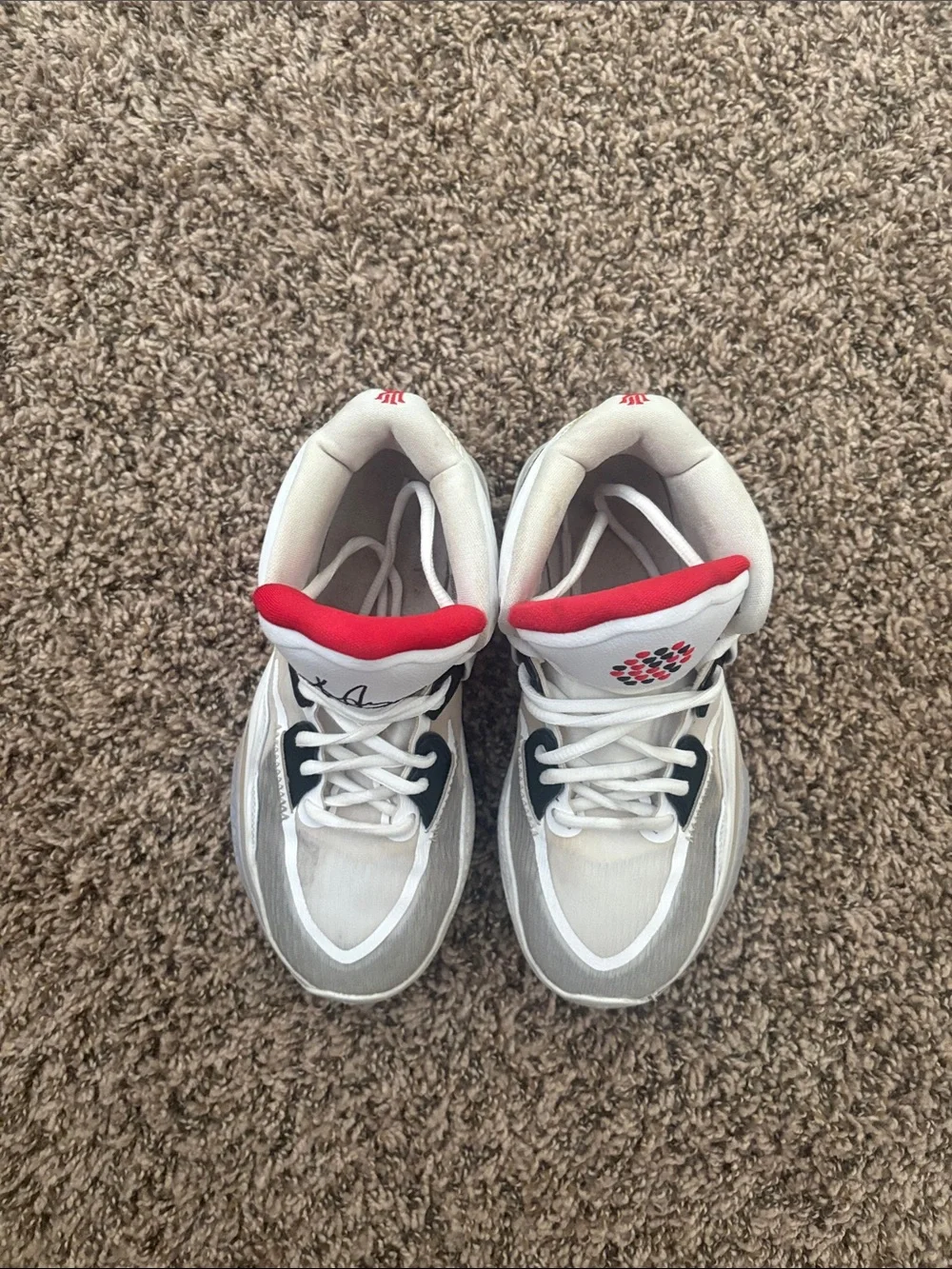 Nike Kyrie Infinity Man Machine Kids Basketball Shoes White Grey Red